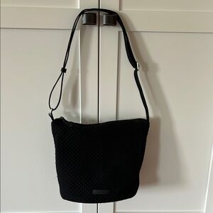 Vera Bradley Chic Black microfiber Shoulder Bag